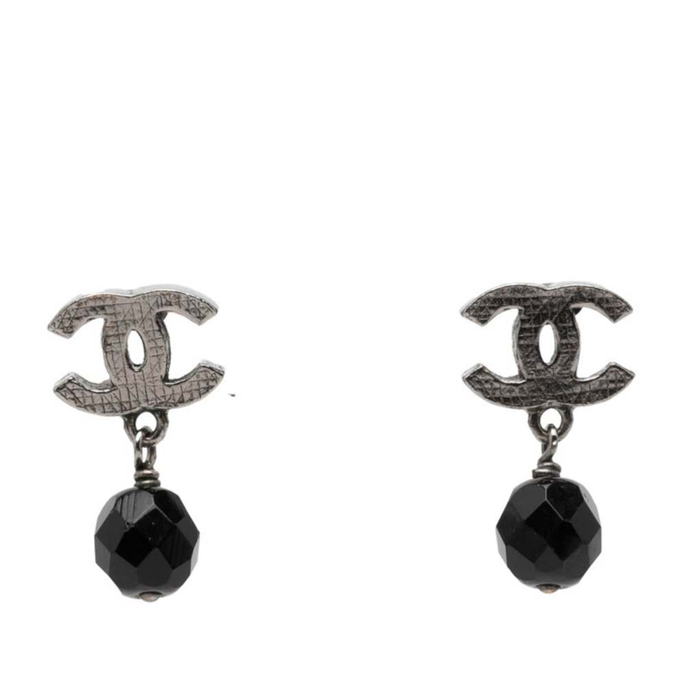 Chanel Cc Logo Earrings Silver-Tone #256912C67B